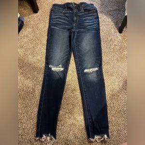 American Eagle Raw Hem Skinny Jeans - Size 10